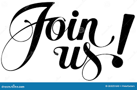 Join Us - Custom Calligraphy Text Stock Vector - Illustration of ornate,  member: 265251642